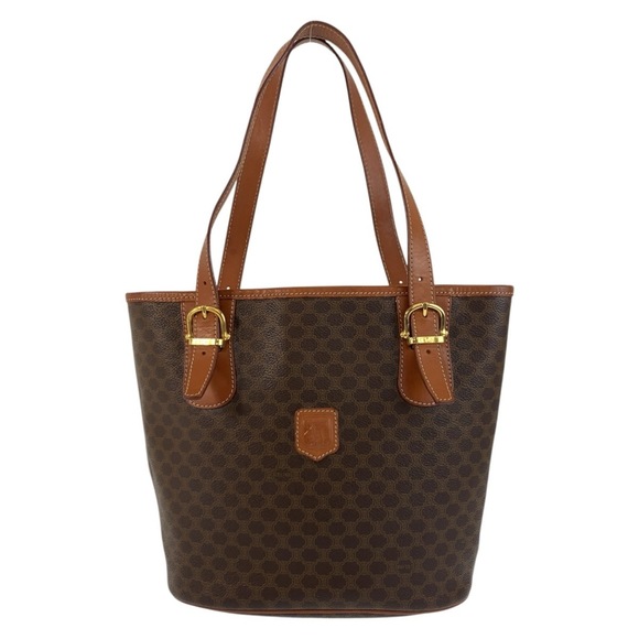 CELINE Vintage Brown Leather Shoulder Bag - Picture 1 of 10